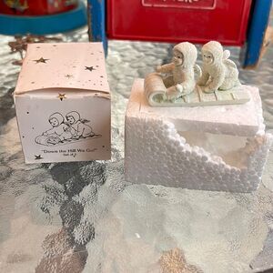 Snowbabies miniatures pewter. Down the hill we go, excellent condition with box.